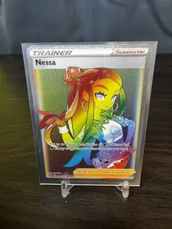 Pokemon TCG Nessa 196/185 Vivid Voltage Secret Rare Full Art Holo English 2020 - Image 1