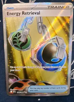 Pokemon TCG Energy Retrieval 208/195 Silver Tempest Secret Rare Holo Full Art NM - Image 1