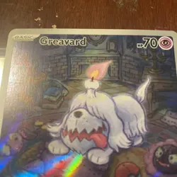 Pokemon Greavard Illustration Rare 214/198 SV01 Full Art Holo 70 HP - Image 2