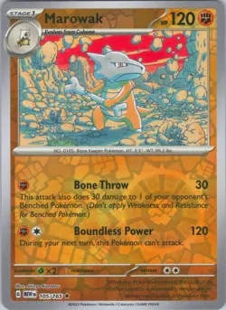 Marowak #105/207 SV3.5: 151 - Reverse Holo (NM) - Pokemon TCG - Image 1