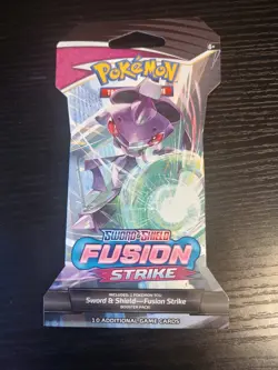 Pokemon TCG Sword and Shield Sleeved Fusion Strike Booster Pack Factory Sealed - Image 1