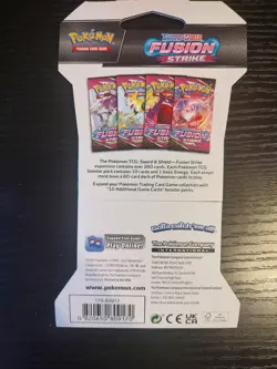 Pokemon TCG Sword and Shield Sleeved Fusion Strike Booster Pack Factory Sealed - Image 2