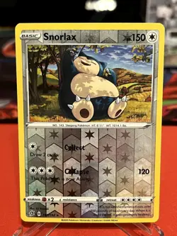 Snorlax 141/192 Rare Rebel Clash Pokemon Reverse Holo Near Mint - Image 1
