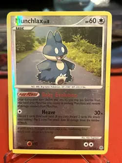 Munchlax 33/130 Rare Diamond & Pearl Pokemon Reverse Holo Moderately Played - Image 1