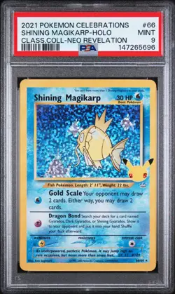 2021 POKEMON CELEBRATIONS CLASSIC COLLECTION #66 SHINING MAGIKARP-HOLO PSA 9 - Image 1
