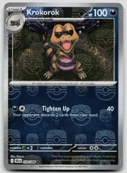 Krokorok 058/086 Black Bolt Master Ball Pokemon NM - Image 1