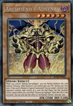 Archfiend's Advent - BLTR-EN046 - Secret Rare - 1st Edition NM Yugioh Battle of - Image 1