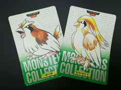 【2set】Pokemon Card Non-Holo Pidgey NO.016&Pidgeotto NO.017 Carddass BANDAI - Image 1