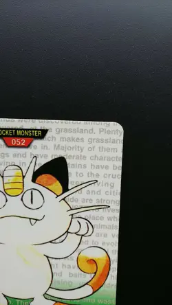 Pokemon Japanese Card Non-Holo Meowth NO.052 Nintendo Carddass BANDAI - Image 3