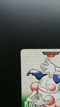 Pokemon Japanese Card Non-Holo Mr.Mime NO.122 Nintendo Carddass BANDAI - Image 2