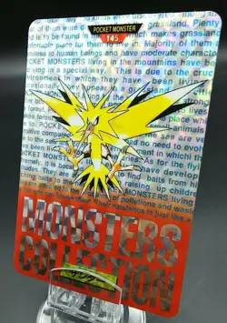 Pokemon Japanese Card Holo Rare Zapdos NO.145 Nintendo Carddass BANDAI - Image 1