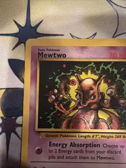 Pokemon Mewtwo #14 Vintage WB Black Star Promo Card - Image 3