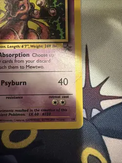 Pokemon Mewtwo #14 Vintage WB Black Star Promo Card - Image 5