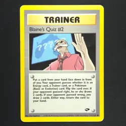 Blaine's Quiz #2 111/132 - Gym Challenge - Pokemon Card - Image 1