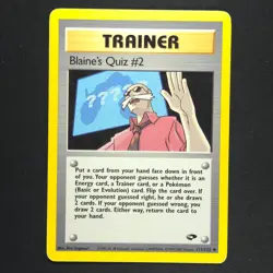 Blaine's Quiz #2 111/132 - Gym Challenge - Pokemon Card - Image 3