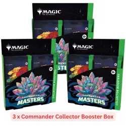3 X MTG Commander Masters Collector Booster Box New Sealed 4 packs(60 Cards)/Box - Image 1