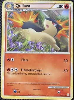 Quilava 49/123 Heartgold & Soulsilver Regular - Pokemon Card - Image 1