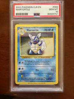 PSA 10 Holo Wartortle 002/034 Trading Card Game Classic - Image 1