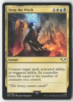 Deny the Witch 116 Universes Beyond: Warhammer 40,000 Magic: The Gathering NM - Image 1