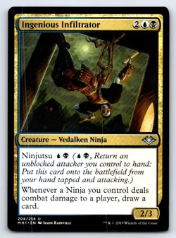 Ingenious Infiltrator 204 Uncommon Modern Horizons Magic: The Gathering LP - Image 1