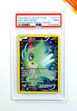 Pokemon PSA 9 Celebi #XY111 Full Art XY Black Star Promos 2016 Italiano POP 1 - Image 1