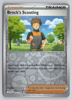 BROCK'S SCOUTING 146/159 UNCOMMON JOURNEY TOGETHER POKEMON REVERSE HOLO NM - Image 1