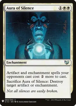 MTG English Aura of Silence NM Normal Mystery Booster - Image 1