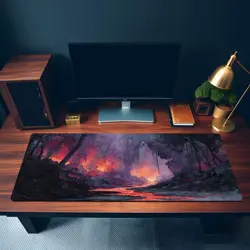 MTG Playmat | Watercolor Blood Crypt Themed Playmat | Unofficial MTG Mat - Image 3