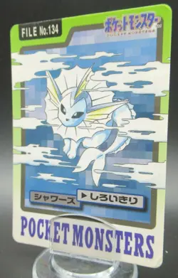 Pokemon Japanese non-Holo Card Vaporeon Nintendo NO.134 Carddass BANDAI - Image 1