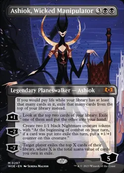 Ashiok, Wicked Manipulator 0297 Borderless Wilds Of Eldraine WOE MTG NM - Image 1