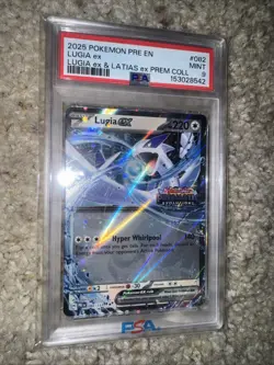 2025 Pokemon LUGIA ex #082 PSA 9 Prismatic Evolutions Stamped Special Coll Promo - Image 1