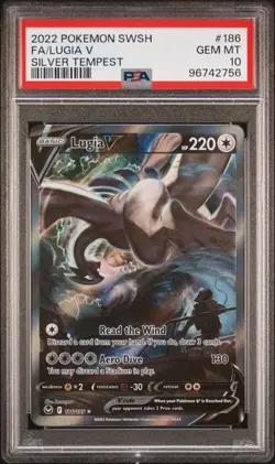Pokemon Lugia V Alt Art 186/195 Silver Tempest 2022 PSA 10 - Image 1