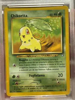 PSA 5 EX Chikorita ITALIAN Pokemon Neo Genesis WOTC 54 POP 1 NONE HIGHER - Image 2