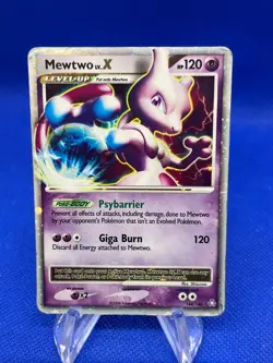 2008 Pokemon Legends Awakened Mewtwo LV.X 144/146 Ultra Rare DMG/Creased - Image 1
