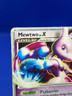 2008 Pokemon Legends Awakened Mewtwo LV.X 144/146 Ultra Rare DMG/Creased - Image 3