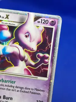 2008 Pokemon Legends Awakened Mewtwo LV.X 144/146 Ultra Rare DMG/Creased - Image 4