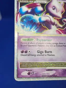 2008 Pokemon Legends Awakened Mewtwo LV.X 144/146 Ultra Rare DMG/Creased - Image 5