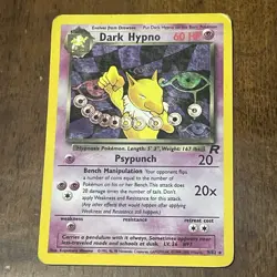 Pokemon TCG Dark Hypno 9/82 English Team Rocket Holo Rare Card MP - Image 1