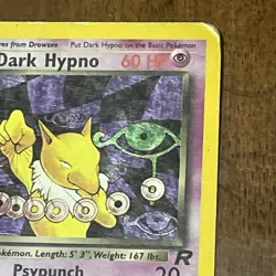 Pokemon TCG Dark Hypno 9/82 English Team Rocket Holo Rare Card MP - Image 4