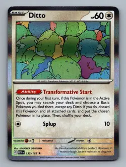 Ditto #132/165 Holo 151 Pokemon Card - NM - Image 2