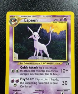 Pokemon TCG Espeon 20/75 Neo Discovery Unlimited Non Holo WOTC MP - Image 2