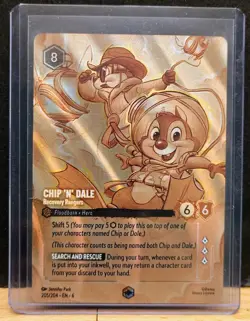 Disney Lorcana Chip 'n' Dale - Recovery Rangers (Enchanted) 205/204 ** NICE ** - Image 1