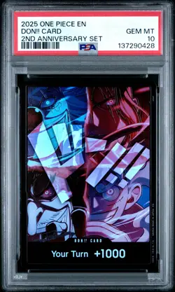 Don!! Card PSA10 2025 One Piece English Version 2nd Anniversary Set # - Image 1