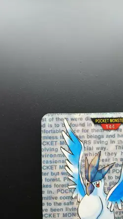 Articuno Japanese Pokemon Bandai Carddass Red 1996 No. 144 Prism Foil Card - Image 2
