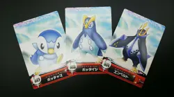 【3set】Piplup & Prinplup & Empoleon Pokemon Card Diamond and Pearl Japanese - Image 1