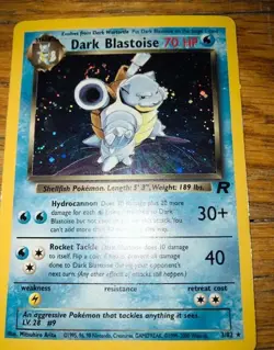 2000 Pokemon Dark Blastoise 3/82 Team Rocket Unlimited Holo Rare Card Swirl - Image 2