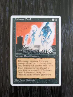 MTG Magic: Revised Edition (3ED): Animate Dead - LP - Image 1