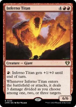 Inferno Titan - Light Play MTG Commander Masters - Image 1