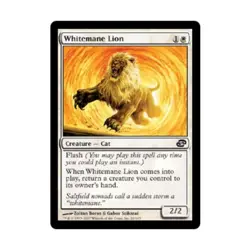 WOTC MtG Planar Chaos Whitemane Lion (C) (Foil) EX - Image 1