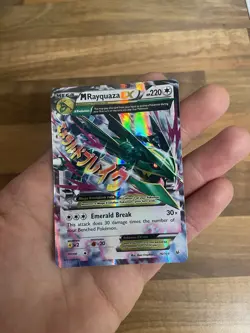 Pokemon M Rayquaza EX 76/108 Roaring Skies Ultra Rare Holo Played Damaged - Image 3